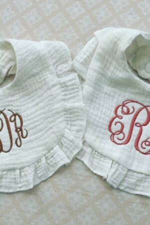 Personalized Embroidered Ruffle Bib A Cherished Keepsake for Your Little Princess