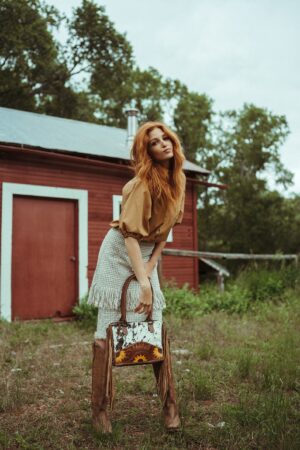 The Avery Sunflower Purse Concealed Carry Haute Southern Hyde by Beth Marie Exclusive Cowhide