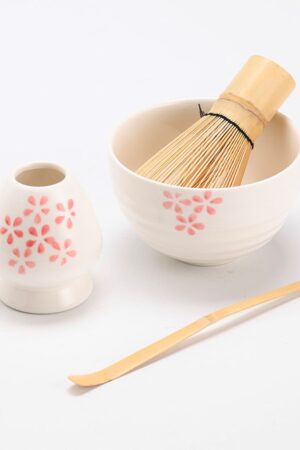 Exquisite Handcrafted Sakura Matcha Bowl Set Serenity in Every Sip