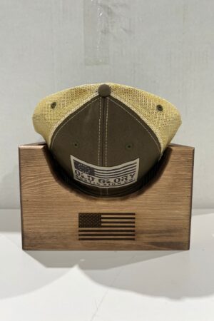 Personalized American Flag Wooden Hat Holder A Handcrafted Gift for Dad