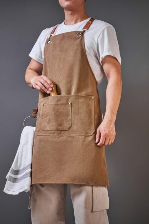 Personalized Canvas Apron Embroidered Custom Gift for Kitchen, Workshop, Barbeque, or Bartending