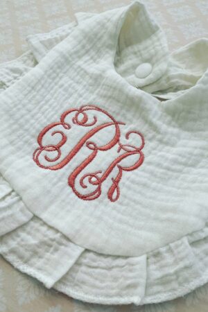 Personalized Embroidered Ruffle Bib A Cherished Keepsake for Your Little Princess