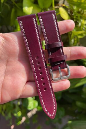 Ultra Violet Horween Shell Cordovan Leather Watch Strap Elevate Your Timepiece with Timeless Elegance