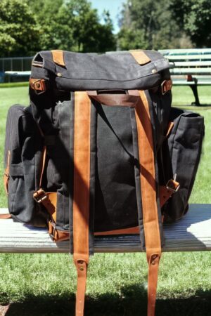 Handmade Bushcraft Backpack Your Ultimate Outdoor Companion with Detachable Pockets and Axe/Tripod Holder