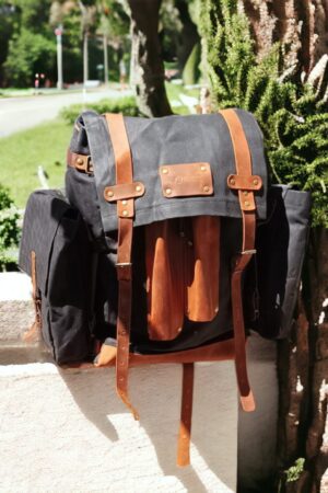 Handmade Bushcraft Backpack Your Ultimate Outdoor Companion with Detachable Pockets and Axe/Tripod Holder