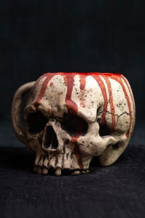 Unveil the Darkness Gothic Skull Mug for Macabre Art Aficionados