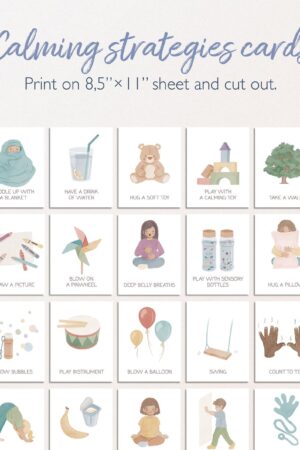 41 Calming Corner Flashcards Empowering Kids with Calming Strategies and Emotional Regulation