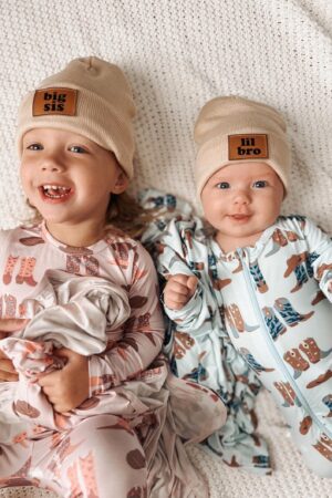 Cozy Family Beanies Matching Hats for Big Bro, Little Bro, Big Sis, Mama, and Dada