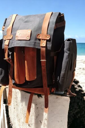 Handmade Bushcraft Backpack Your Ultimate Outdoor Companion with Detachable Pockets and Axe/Tripod Holder