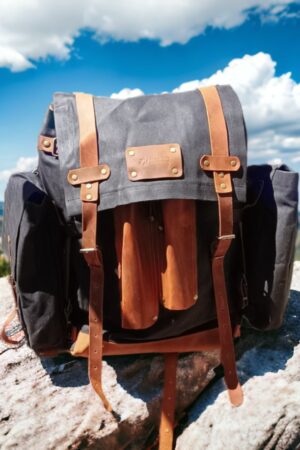 Handmade Bushcraft Backpack Your Ultimate Outdoor Companion with Detachable Pockets and Axe/Tripod Holder