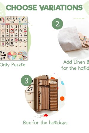 Montessori Calendar A Wooden Learning Adventure for Toddlers and Kids