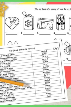 Dichotomous Keys Activities Worksheets for Science Lessons A Festive Christmas Gift for Young Scientists (Digital Download in PDF, Google Slides, and PowerPoint)