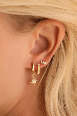 Sparkling Elegance Caitlyn's Opal Flower Stud Earrings - A Delicate Touch of Shimmer