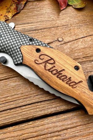 Engravable Pocket Knife for Fishermen The Perfect Gift for Hunters and Outdoor Enthusiasts