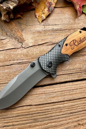 Engravable Pocket Knife for Fishermen The Perfect Gift for Hunters and Outdoor Enthusiasts