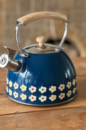 Enchanting Midnight Navy Singing Kettle A Symphony for Your Stovetop