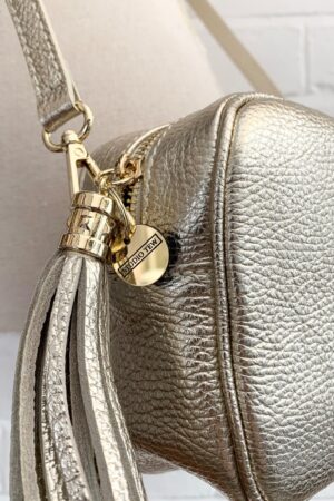 Shimmering Metallic Crossbody The Perfect Accessory for Weddings and Special Occasions