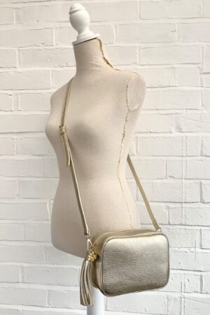 Shimmering Metallic Crossbody The Perfect Accessory for Weddings and Special Occasions