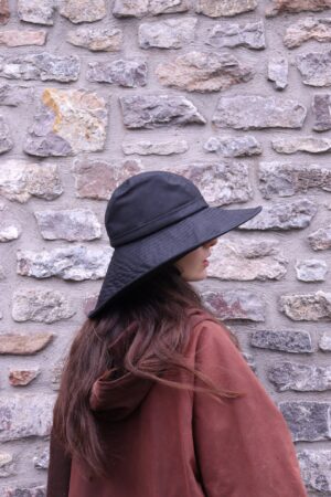 Black British Waxed Cotton Rainhat The Perfect Autumn Accessory