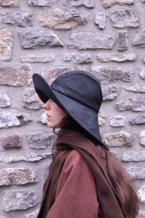 Black British Waxed Cotton Rainhat The Perfect Autumn Accessory