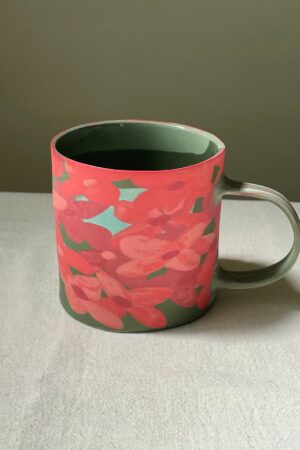 Unleash the Wild Ignite Your Mornings with the Jungle Flame Flower Big Mug