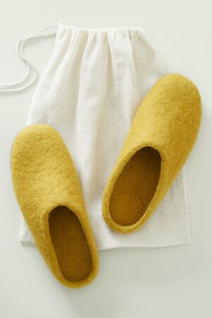 Cozy Comfort Fair Trade Eco Felt Mule Slippers with Suede Sole