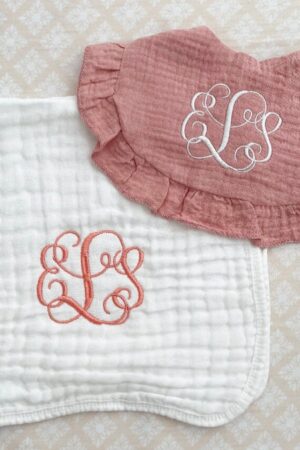 Personalized Embroidered Ruffle Bib A Cherished Keepsake for Your Little Princess