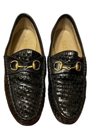 Timeless Elegance Vintage Gucci Classic Woven Horsebit Loafers in Size 6B