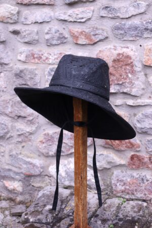 Black British Waxed Cotton Rainhat The Perfect Autumn Accessory