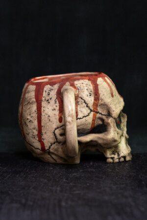 Unveil the Darkness Gothic Skull Mug for Macabre Art Aficionados