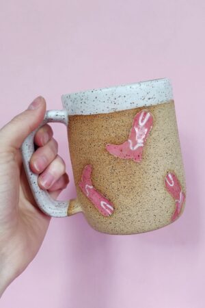 Saddle Up with the Handmade Ceramic Cowboy Boot Mug A Wild West Twist to Your Morning Brew