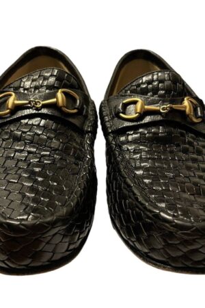 Timeless Elegance Vintage Gucci Classic Woven Horsebit Loafers in Size 6B