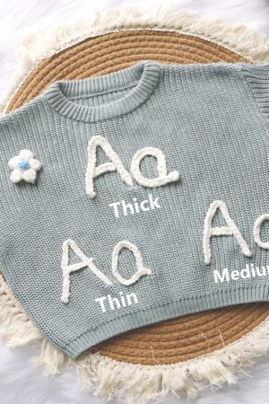 Personalized Hand Embroidered Baby Sweater A Cherished Keepsake for Your Little One