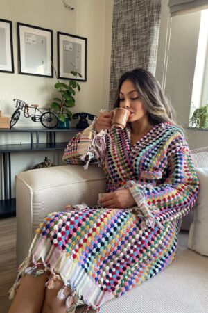 Luxurious Handwoven Turkish Cotton Bathrobe A Personalized Oasis of Comfort