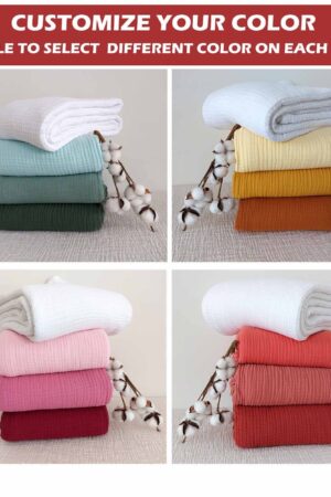 Ultra-Soft 8-Layer Muslin Throw Blanket Customizable Comfort for All Ages