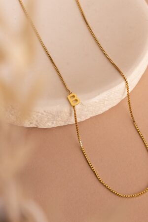 Personalized Sideways Initial Necklace with Box Chain A Timeless Treasure for Her