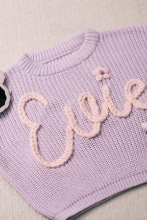 Personalized Baby Sweater Embroidered Name for a Cherished Keepsake