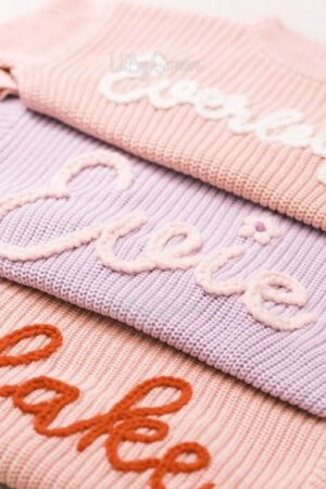 Personalized Baby Sweater Embroidered Name for a Cherished Keepsake