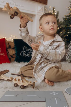 Personalized Wooden Helicopter Toy A Unique Gift for Little Adventurers