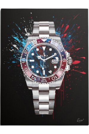 Limited Edition "Rolex Submariner Pepsi" Canvas Print A Timeless Masterpiece for Watch Aficionados