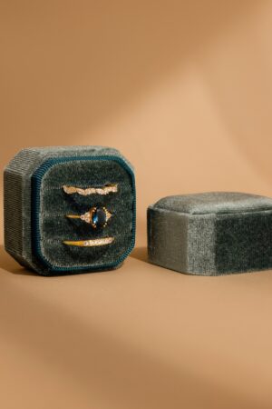 Caitlyn Minimalist's Square Velvet Jewelry Box Timeless Elegance for Your Precious Treasures