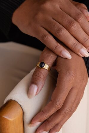 Vintage Black Signet Ring A Timeless Statement of Boldness