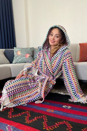 Luxurious Handwoven Turkish Cotton Bathrobe A Personalized Oasis of Comfort