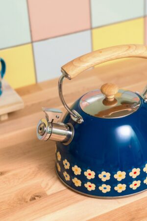 Enchanting Midnight Navy Singing Kettle A Symphony for Your Stovetop