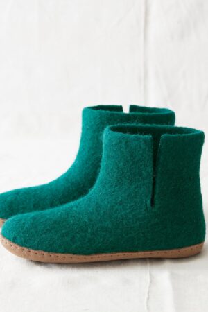 Cozy Comfort Fair Trade Eco Felt Slipper Boots with Suede Soles for All