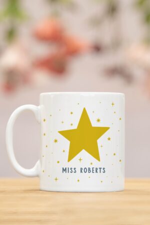 Personalized Teacher Mug Express Your Appreciation with a Rainbow or Star Design