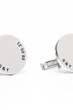 Exquisitely Engraved 925K Silver Cufflinks A Timeless Accessory for the Modern Gentleman