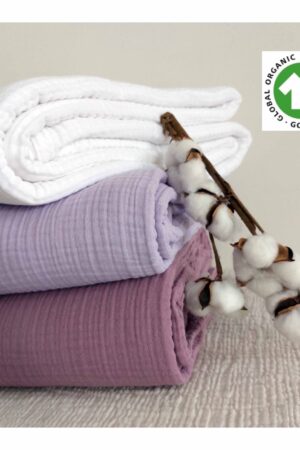 Lilac Dream Pure Cotton Gauze Throw for Cozy Comfort