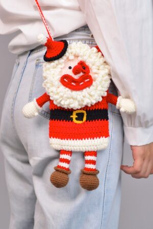 Handmade Crochet Clown Phone Bag A Quirky and Unique Gift for Her