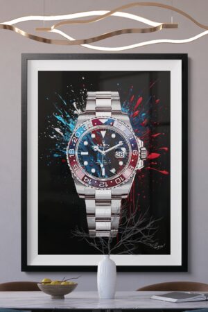 Limited Edition "Rolex Submariner Pepsi" Canvas Print A Timeless Masterpiece for Watch Aficionados